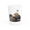 De Adder Designs "Lunch" White Ceramic 2oz Shot Glass