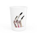 De Adder Designs "Feather" White Ceramic 2oz Shot Glass